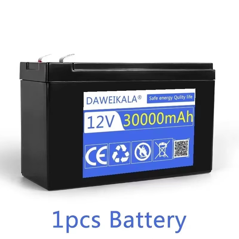 12V 30Ah 18650 Lithium Battery Pack - High Current BMS for Sprayers/EV | Includes 12.6V 3A Charger | Waterproof & Long Cycle Lif: Beige