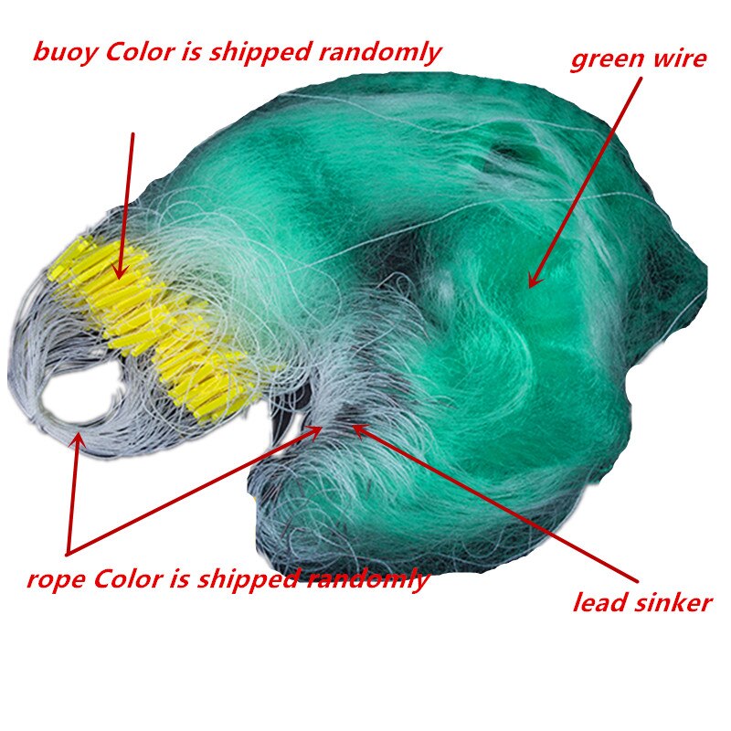 Sterk wire havfiskenett  h2m*l40m 3 lag 2cm-7cm mesh fiskenettverk potes red de pesca vask fiskegarn kina fiskeverktøy