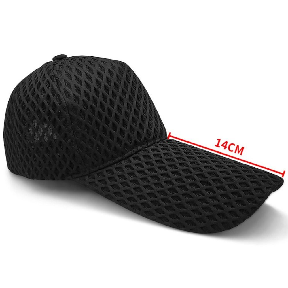 Stor solhatt med 14cm långa brätten, stor storlek, överdimensionerad truckerkeps, solskyddsmesh, basebollkepsar för kvinnor