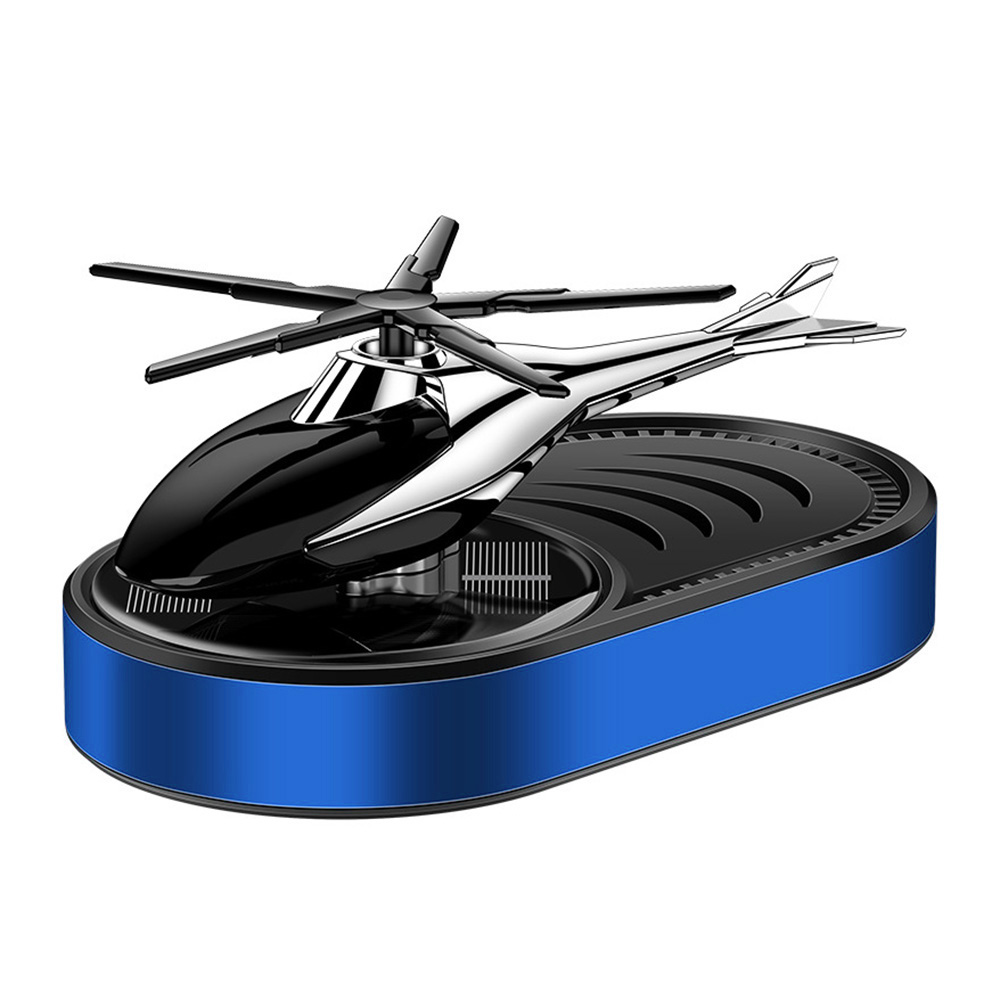 Auto Solar Flugzeug Erfrischer Auto Hubschrauber Parfüm Diffusor Auto Dekoration Drehs itz kreative Auto Pendel: Blau
