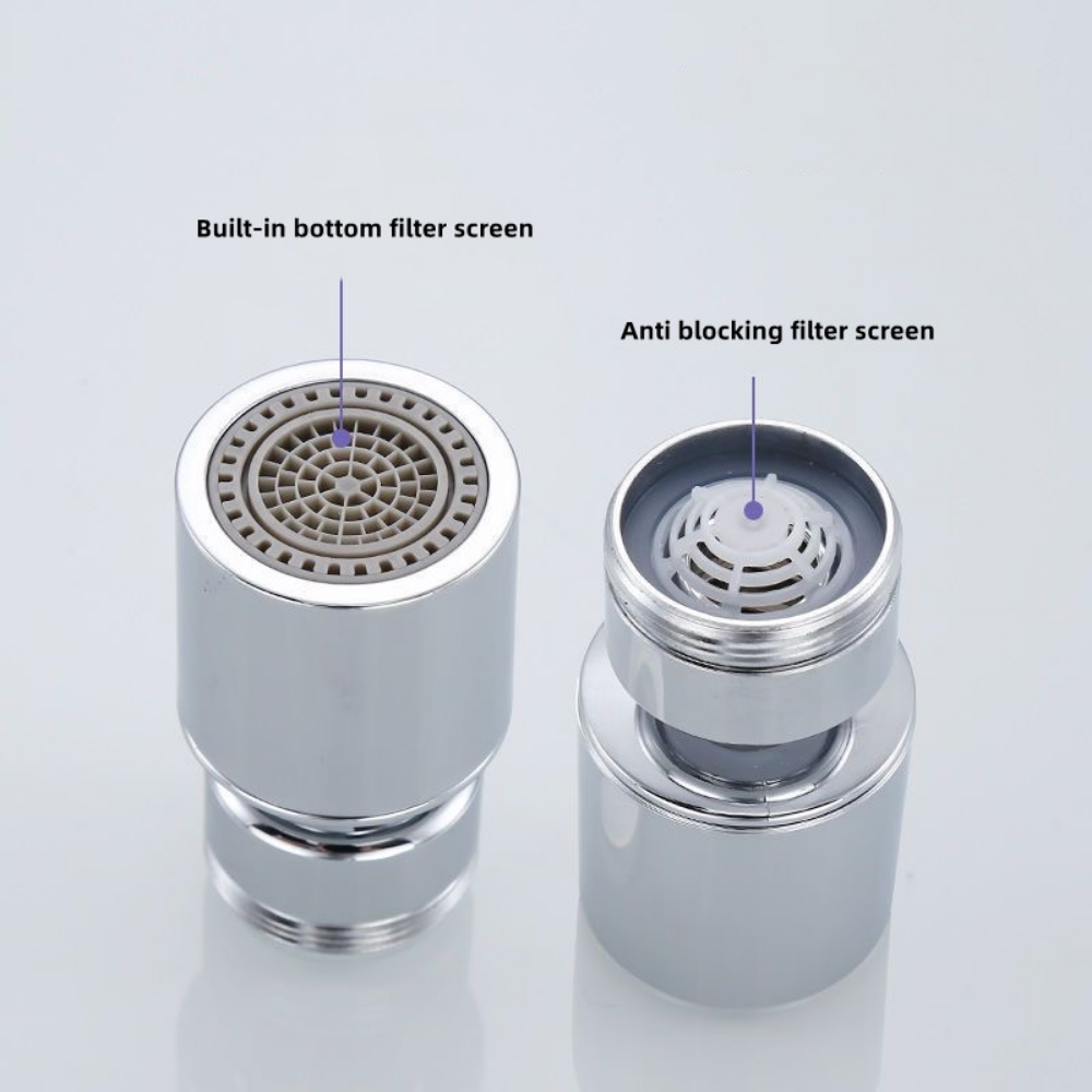 Grifo de cocina negro aireador de 360 °, 2 modos, boquilla de lavabo, extensor a prueba de salpicaduras, grifo de fregadero, aireador presurizado, burbujeador