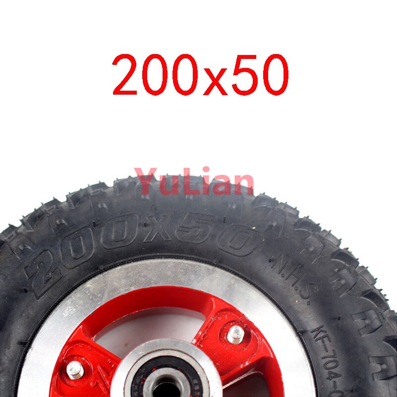 200*50 Electric Scooter Wheel Electric Vehicle Pneumatic Tire Inner Tube with Alloy Rim 8 Inch Scooter Wheel 200x50 Tire