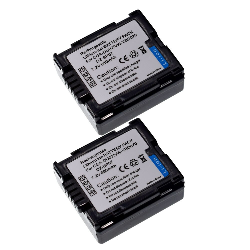 2X CGA-DU07 Battery for HITACHI DZ-MV3000 GX3100E MV4000E MV3000E BP07PW MV5000E BD10HA BX31A BX35A BP14SW BX31E