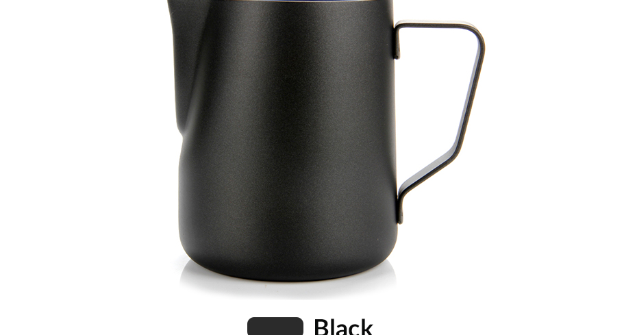 Milk Frothing Pitcher Stainless Steel, Rainbow Color Custom Coffee Mugs, Milk Steaming Frother for Espresso Machines: black 600ml