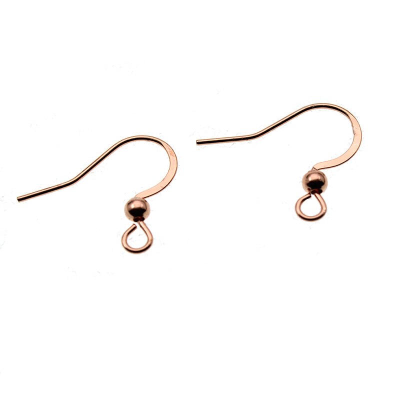 50 stücke Rose Gold Edelstahl Ohr Drähte Hypoallergen Ohrring Haken Für DIY Schmuck Erkenntnisse Komponenten Zubehör: rose gold