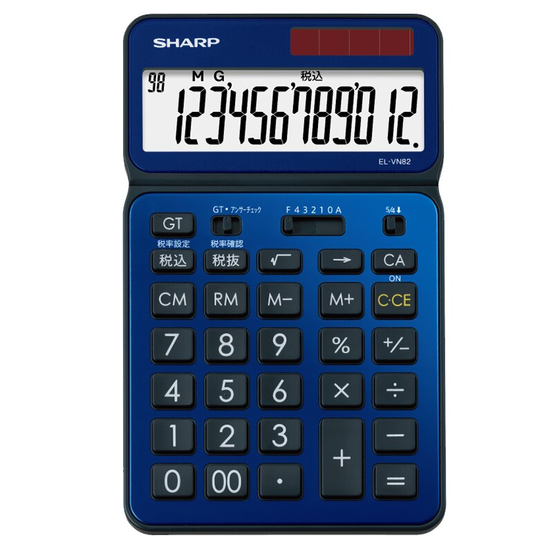 SHARP EL-VN82 de Escritorio de escritorio de contabilidad financiera Shaking Head 12-Bit Solar Calculadora de pantalla grande