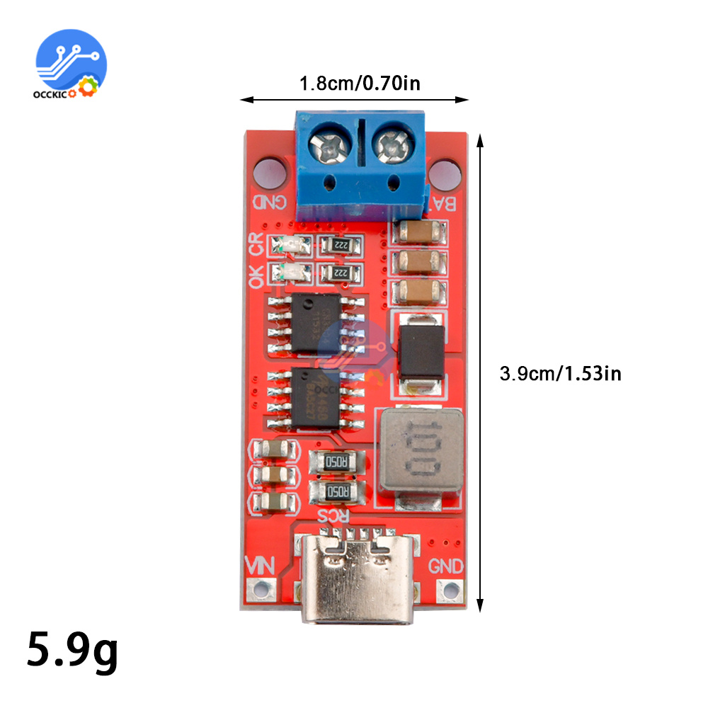 Multi-Cell 2S 3S 4S Type-C To 8.4V 12.6V 16.8V Step-Up Boost LiPo Polymer Li-Ion Charger 7.4V 11.1V 14.8V 18650 Lithium Battery