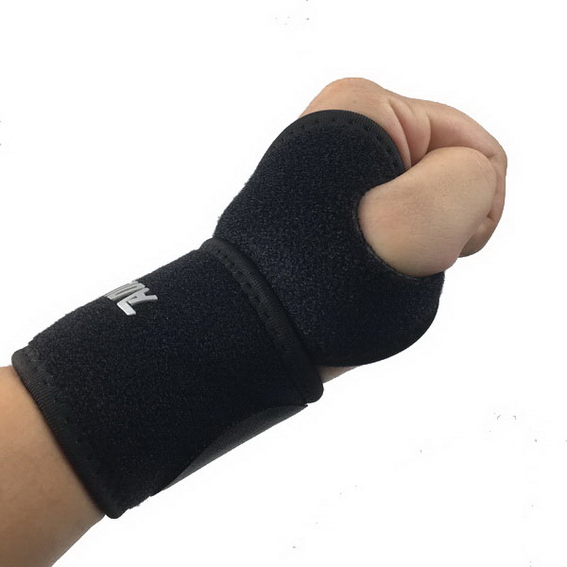 1 stk fitness håndledsbeskytter bånd hjemme træning træning håndvægte armbånd håndled støtte wraps rem gym tilbehør sport: 1 stk sort