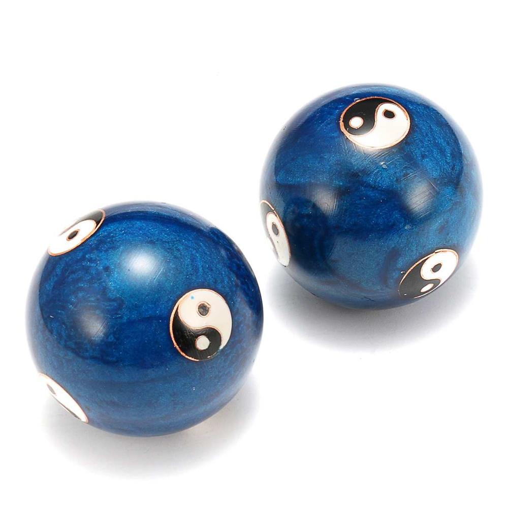 Boule de santé cloisonnée chinoise, soulagement du Stress, thérapie à la main, masseur, Yin Yang, balles de Fitness