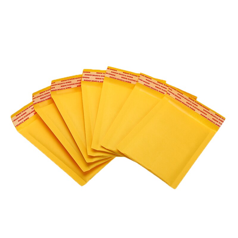 50pcs/lot Yellow Kraft Bubble Mailers Padded Envelopes Bag Self Seal Business Office Supplies