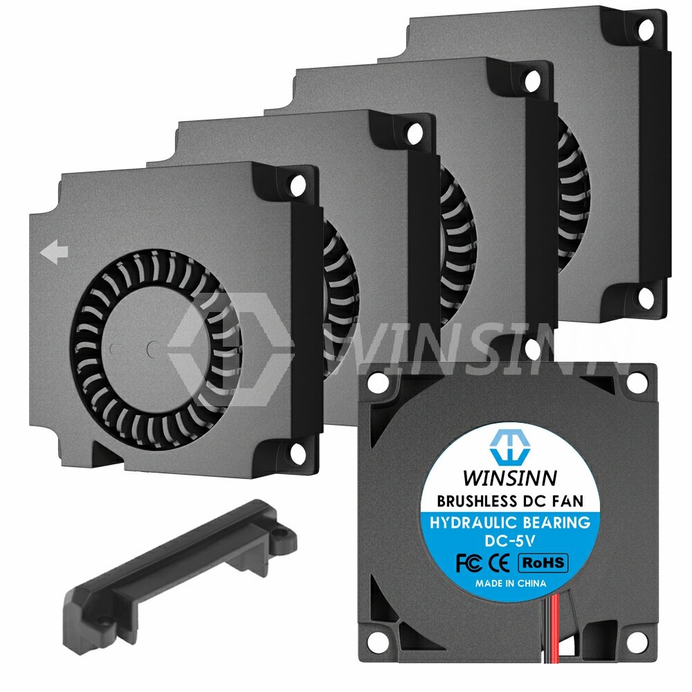WINSINN 40Mm Ventilator Dc 5V 12V 24V 4010 Hydraulische/Dual Kogellager Borstelloze Cooling turbine Turbo 40Mm X 10Mm 2PIN [5-Pack]: 5V - Hydraulic