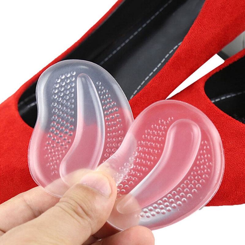 2 pièces Silicone avant-pied tampons outil de soin des pieds anti-dérapant patin de chaussure pour talons hauts Silicone Gel semelle avant-pied protecteur