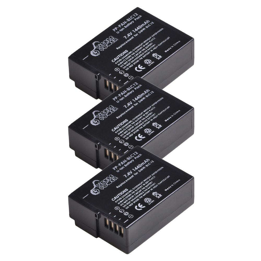 1440mAh DMW-BLC12PP BLC12E DMW-BLC12 Batteria & LED Dual Caricabatterie per Panasonic Lumix DMC DMC FZ1000 FZ200 FZ300 G85 G5 G6 g7 GH2 GX8.: 3 Battery