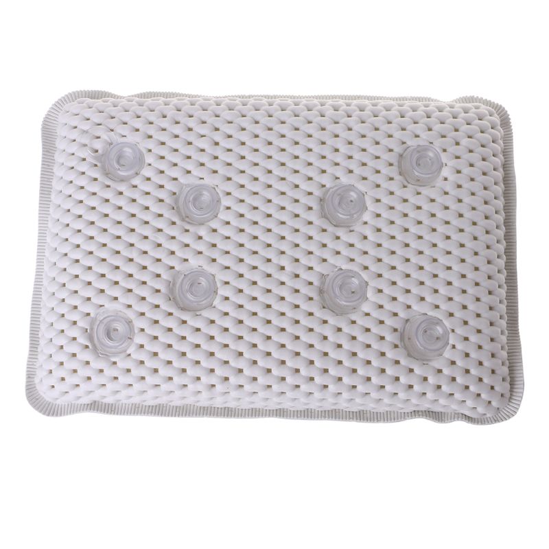 29X20Cm Antislip Bad Kussen Zachte Bad Spa Hoofdsteun Waterdicht Met Zuignappen