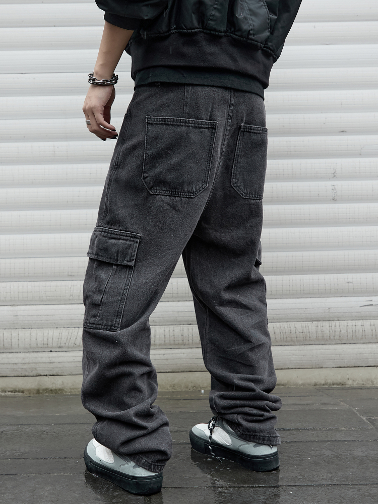 Y2k nuevos pantalones vaqueros holgados para hombre, pantalones Harajuku de Hip Hop, pantalones vaqueros de pierna ancha, ropa de calle para hombre, pantalones Cargo coreanos de gran tamaño