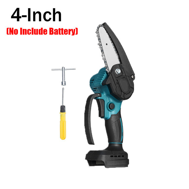 Mini tronçonneuse électrique sans fil de 8 pouces/6 pouces, vitesse Variable, travail du bois, outil de jardinage pour batterie Makita 18V: 4 Inch-No Battery