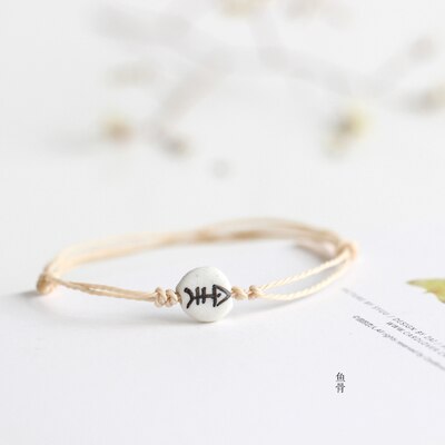 Stundent criativo artesanal cerâmica pulseira jóias simples moda jóias para mulher #1559: 10