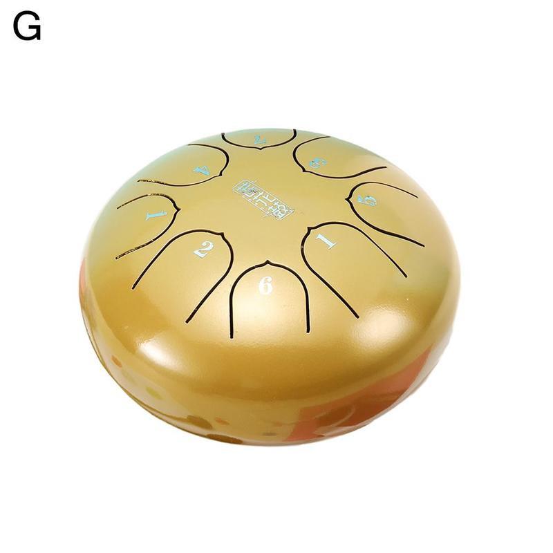 6 Inch Relaxing Music Drum Steel Tongue Drum Instrument Percussion Instrument Accessories Hand Pan Relaxing Music Drum