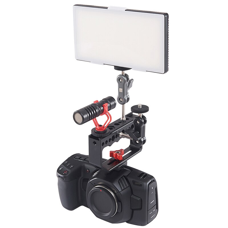 Hot-camera grip queijo lidar com 1/4 Polegada furos de parafuso vídeo estabilizador rig para câmera gaiola monitor led luz microfone dslr