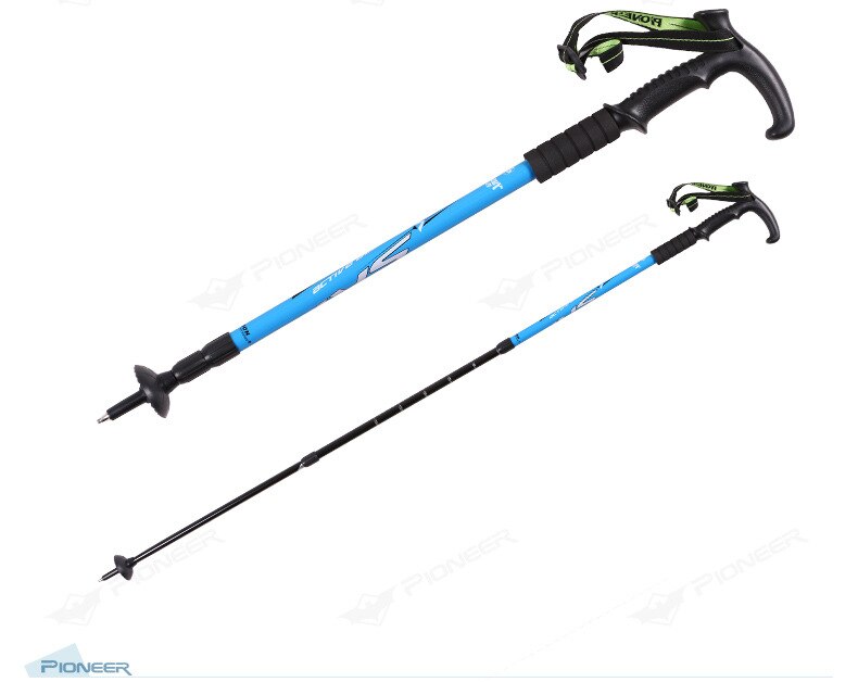 Pioneer walking poles walking sticks adjustable travel Ice ax climbing aluminum cane skiing camping telescopic walking stick