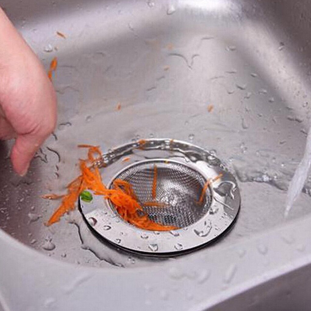 7.5cm rostfria köksfilter diskhoar sil avloppshål fälla metall diskbänk sil bad diskbänk avlopp hårfångare