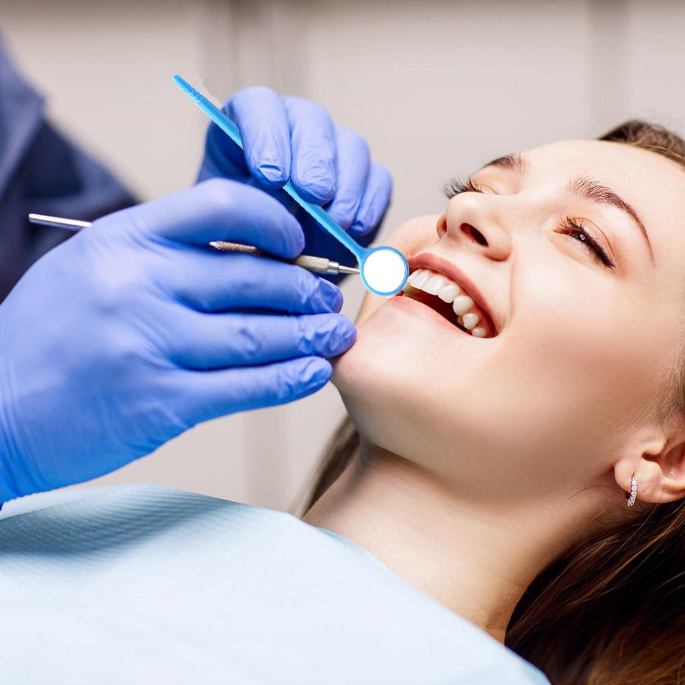 Odontologicos tandlæge spejl værktøj til tandblegning tandpleje farve tilfældig dental dobbeltsidede mundspejle autoklaverbare