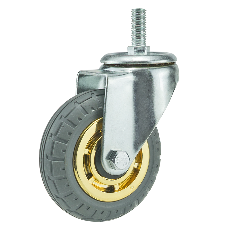 Casters Heavy Loads Rubber Swivel For Furniture Wheels Mover Noiseless Shelf Wheelbarrow Cart Hardwares Transporter Tire Trolley: 1.5 Inch / Silver