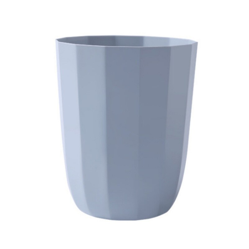Simple Polygon Trash Can-Gray Blue Kitchen Cabinet Door Trash Garbage Bin Can Rubbish Container: A5