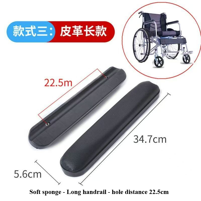 Elder Patient Universal Wheelchair Armrest Replacement Wheelchair Accessories Armrests with Screws Wheelchair Padded Health Care: black / Small