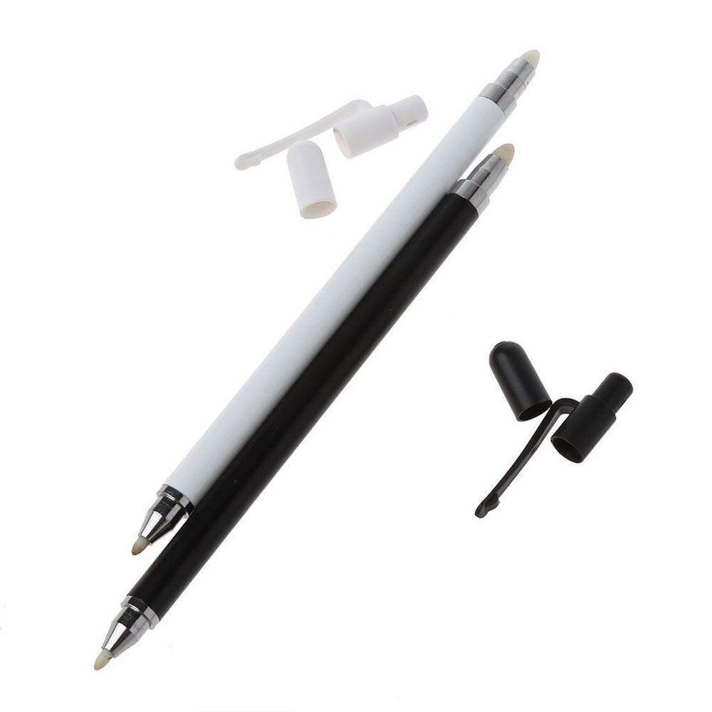 2 In 1 Dual Head Touch Screen Capactive Stylus Pen Thin Universal Writing Double Nibs Pencil For Tablet Phone PC Laptop Supplies