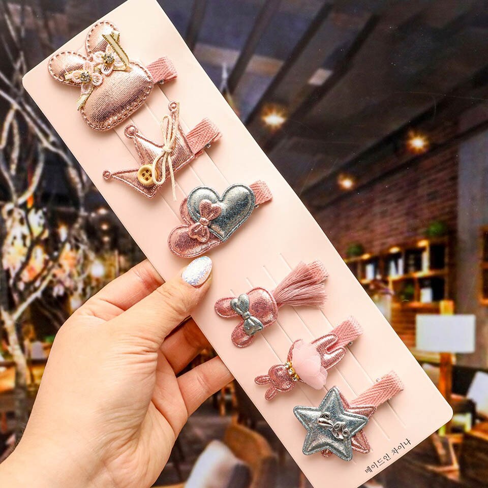 6 Pcs Haar Clip Set Baby Meisje Haar Clips Accessoires Pins Kawaii Leuke Haarclips Hoofdtooi Haarspeld Kids Toebehoren Festival Pin