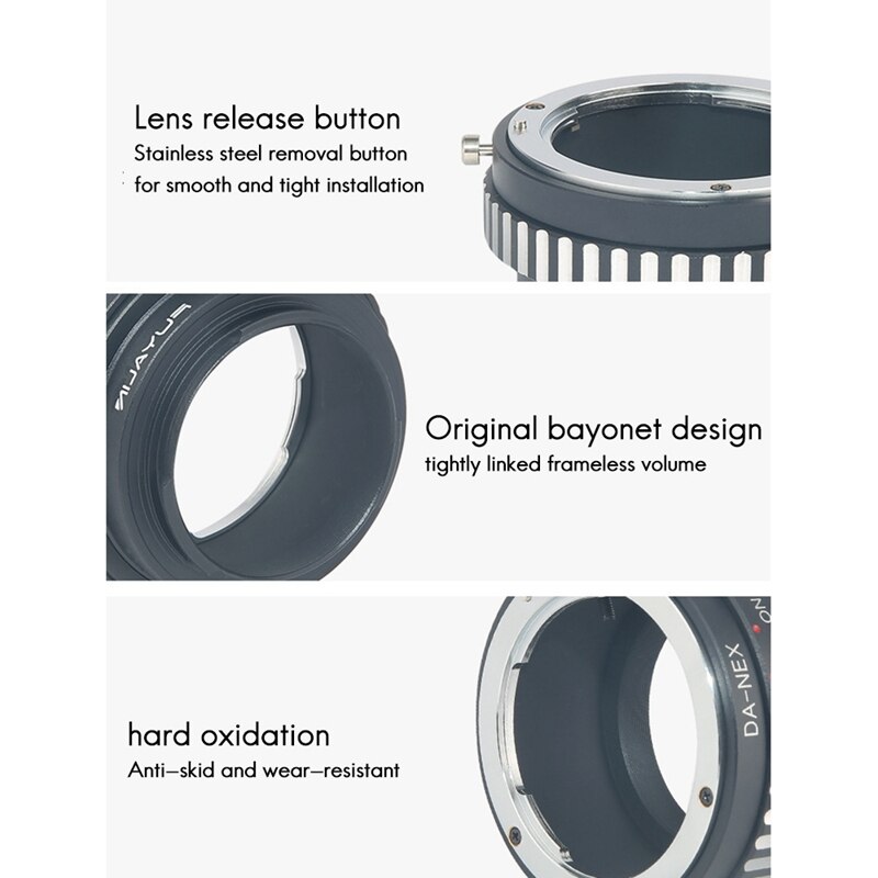 DA-NEX Lens Adapter Ring Voor Pentax Da/Pk Lens Converteren Voor Sony Nex