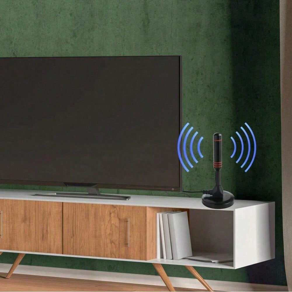 Hd digital tv-antenne indendørs forstærket dab-antenne 200 miles ultra hdtv med forstærker vhf/uhf hurtigrespons udendørs antennesæt