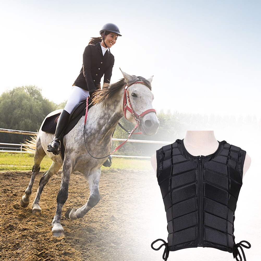 Gilet d'équitation, gilet équestre gilet de sécurité d'équitation protecteur de corps équestre amortissement équipement de protection rembourré EVA  18