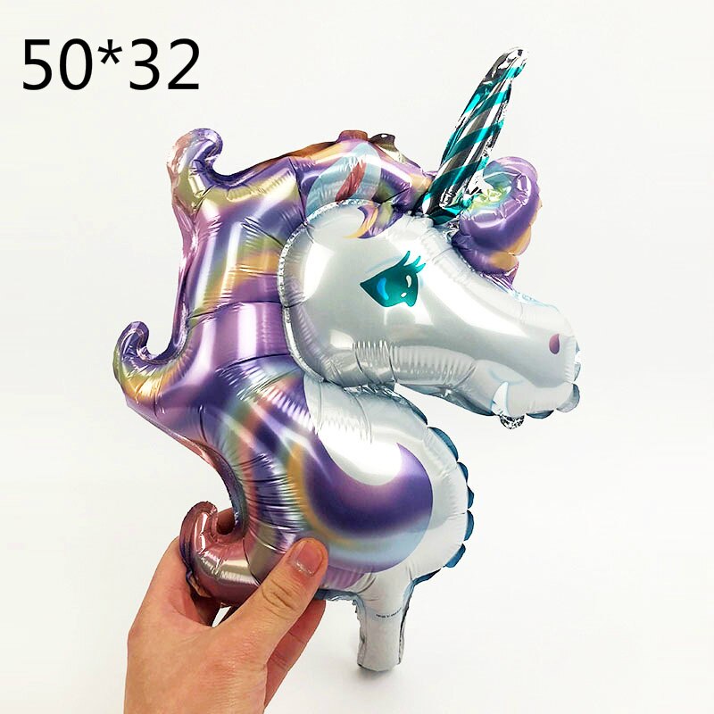 110 x 80cm stor unicorn ballong unicorn häst folie ballong barns födelsedag bröllop dekoration fest: 10