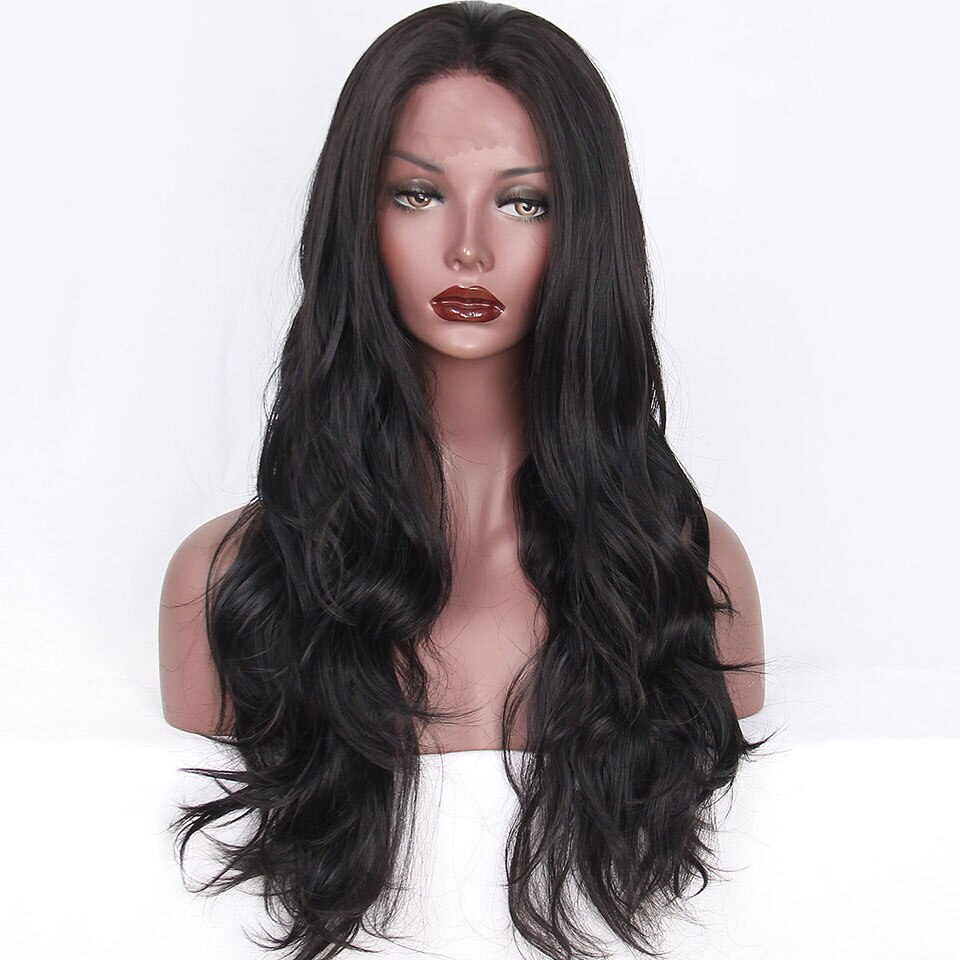 SUe EXQUISITE Lace Front Synthetic Wigs Black Long... – Grandado