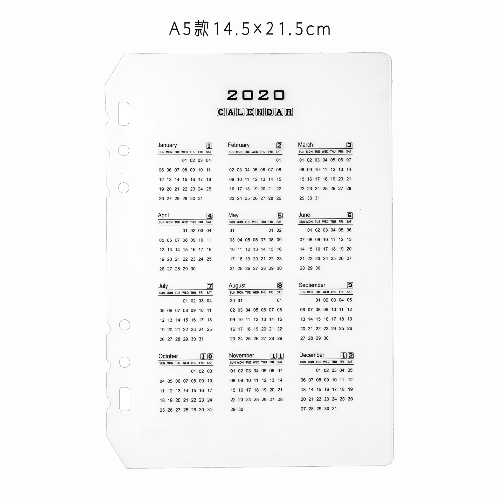 kalender 6 Löcher PVC Spiral- Bindemittel Planer Teiler Innen für Notizbuch Und Zeitschriften Veranstalter A5 A6 Index verlieren Blatt
