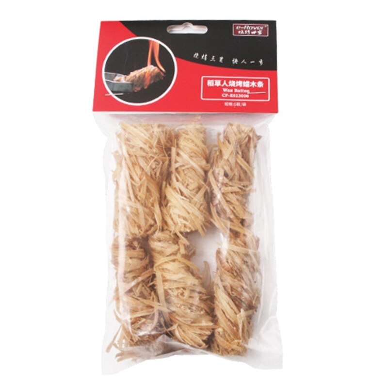 6 stuks natuurlijke eco aanmaakwas houten stokjes biologisch afbreekbare houten aanmaakblokjes 72xf: Default Title