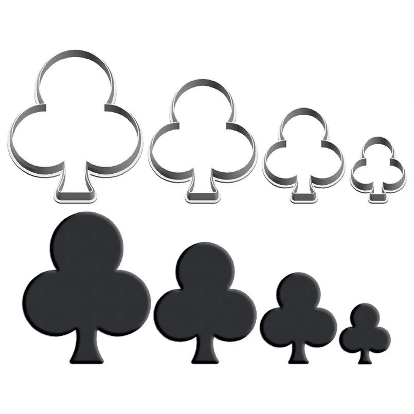 Cartoon Playing Card King,Spades Hearts Clubs Diamonds,Plastic Mold,Cake Fondant Tools,Cookie Sushi and Fruits Cutters