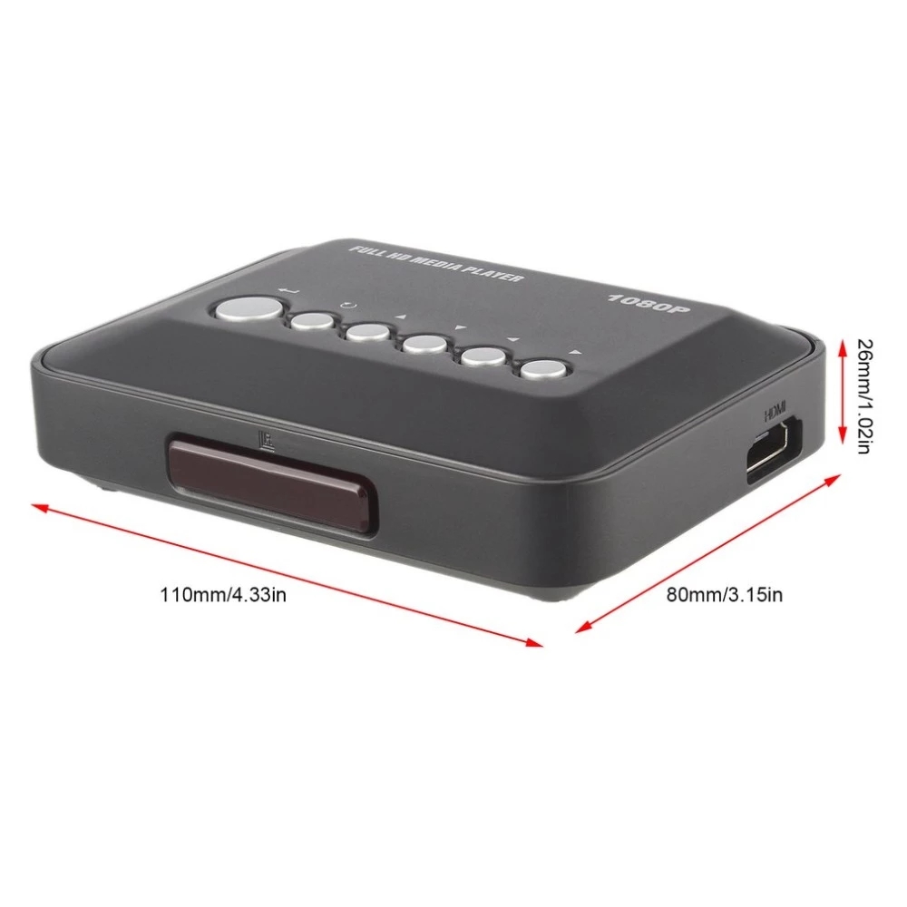 1080P HD SD/MMC TV video SD MMC RMVB MP3 5V 2A Multi TV USB scatola lettore multimediale compatibile HDMI con telecomando IR