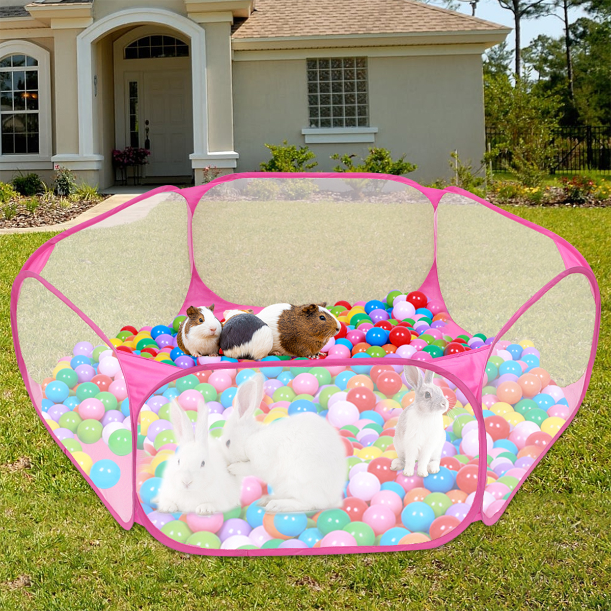 Portable Pet Playpen Cat Dog Cage Tent Playpen Folding Fence For Hamster Hedgehog Small Animals Breathable Puppy Outdoor Pet