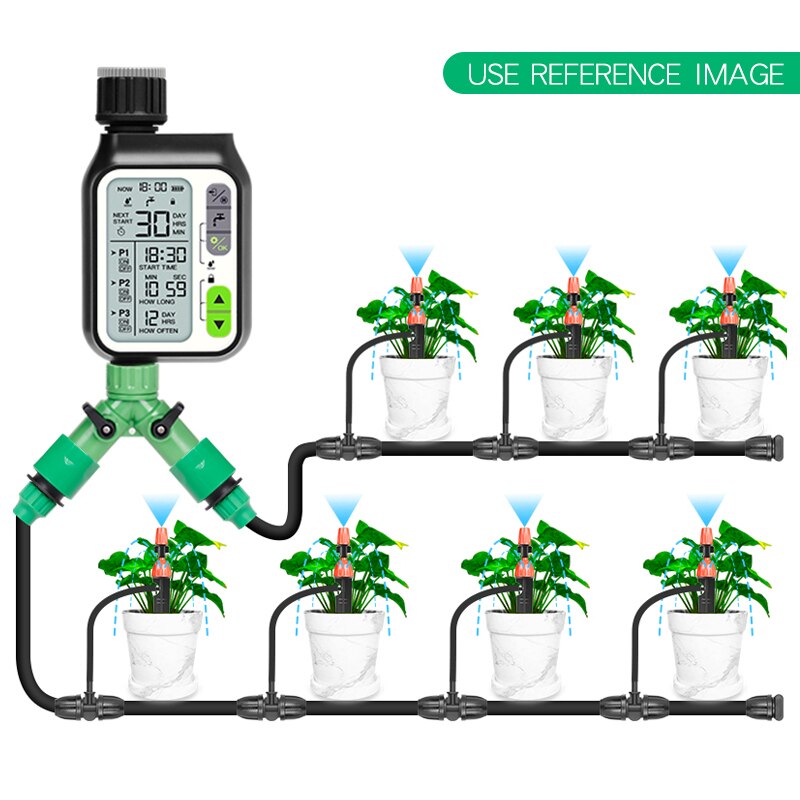 Garden Automatic Timing intelligent irrigation Rain sensor Controller battery Villa balcony Drip irrigation Watering system