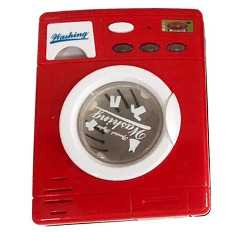 Mini Home Toy Washing Machine Light Sound Auto Drain Rotating Drum