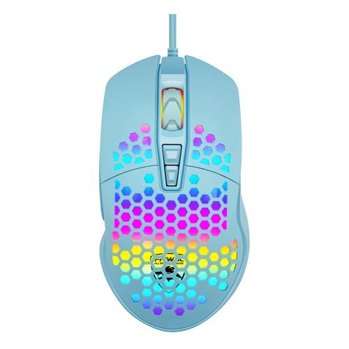 V9 Ergonomische 4000DPI USB Maus Verdrahtete Hohl-aus RGB Kühle Bienenwabe regenbogen Druck Licht Spielen Maus Mäbenutzen für PC: Minze Grün