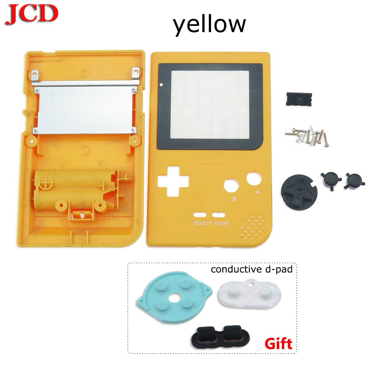 JCD Full Case Cover Housing Shell Replacement for Gameboy Pocket Game Console for GBP Case with Buttons conductive d-pad: No15