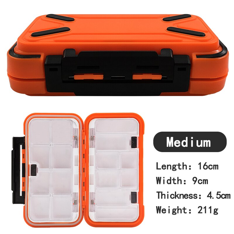 Boîte de rangement étanche pour matériel de pêche 12-30 compartiment, pour appâts, leurres, hameçons, accessoires de pêche à la carpe et à la mouche: Moyen
