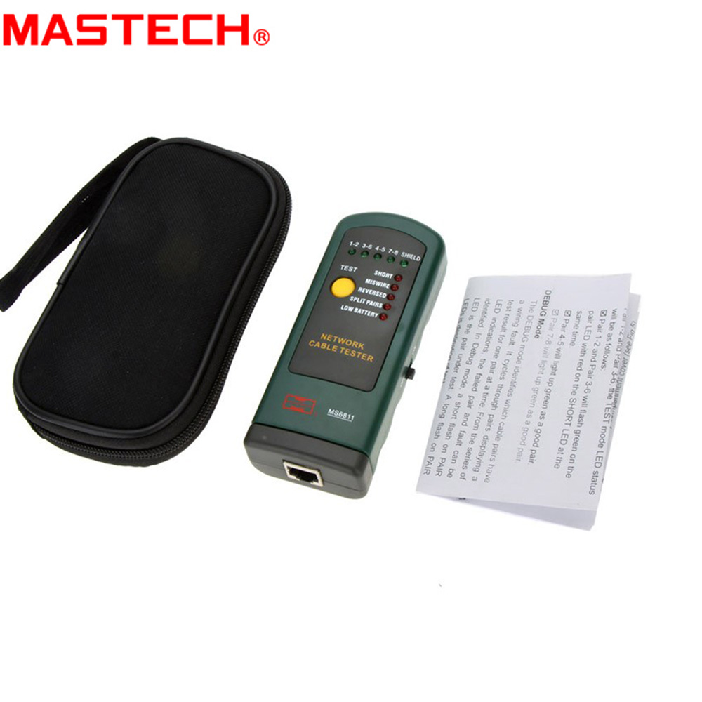 Mastech MS6811 Handheld Netwerk Kabel Tester Line Tracker UTP en STP bedrading Test Meter
