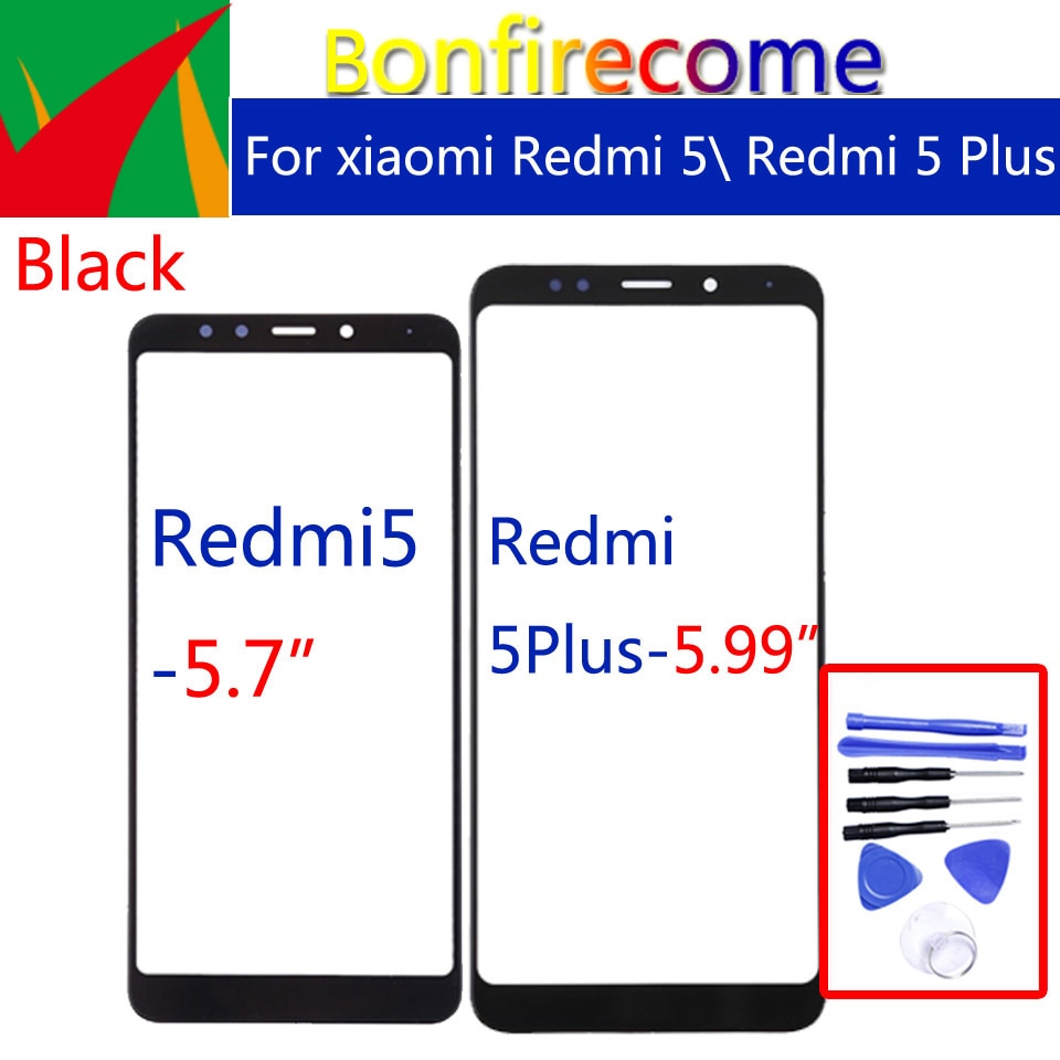 Redmi5 Voorpaneel Voor Xiaomi Redmi 5 Redmi5 Touch Screen Voorpaneel Glas Lens Outer Glas Voor Redmi 5 Plus 5 Plus