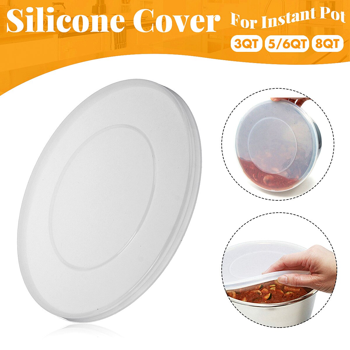 3/5/6/8QT pokrywa silikonowa pokrywka silikonowa ochrona przed rozlaniem pokrywa hermetyczne uszczelnienie przybory kuchenne narzędzia robić gotowania garnek robić gotowania akcesoria