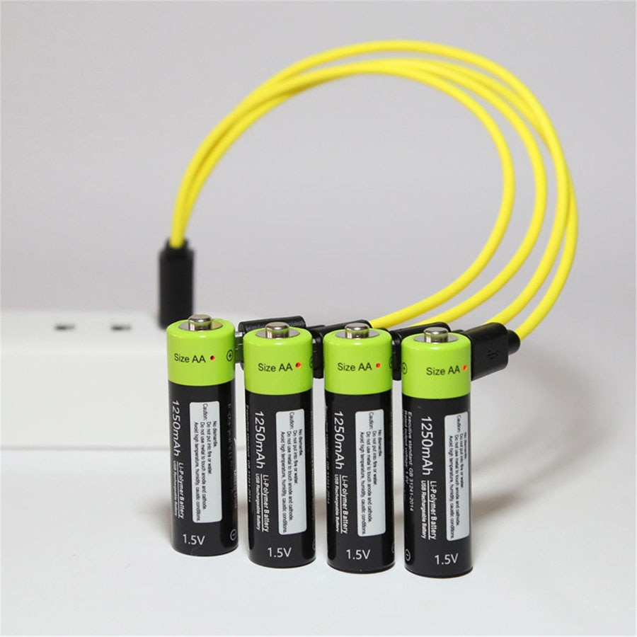 ZNTER AAA Rechargeable Battery 1.5V 400mAh USB Rechargeable Battery Universal Lithium Polymer Bateria With Micro USB Cable